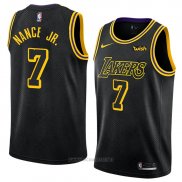 Camiseta Los Angeles Lakers Larry Nance Jr. NO 7 Ciudad 2018 Negro