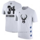 Camiseta Manga Corta Giannis Antetokounmpo All Star 2019 Milwaukee Bucks Blanco