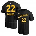 Camiseta Manga Corta Golden State Warriors Andrew Wiggins Ciudad 2023-24 Negro