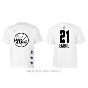 Camiseta Manga Corta Joel Embiid All Star 2019 Philadelphia 76ers Blanco