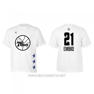 Camiseta Manga Corta Joel Embiid All Star 2019 Philadelphia 76ers Blanco