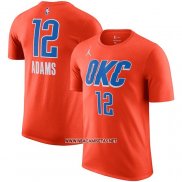 Camiseta Manga Corta Oklahoma City Thunder Steven Adams Statement Naranja