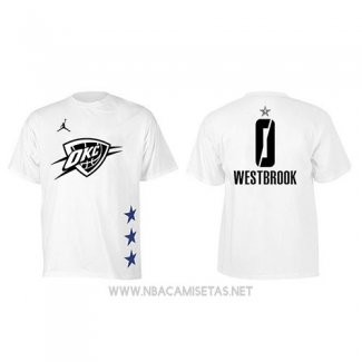 Camiseta Manga Corta Russell Westbrook All Star 2019 Oklahoma City Thunder Blanco