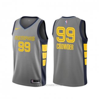 Camiseta Memphis Grizzlies Jae Crowder NO 99 Ciudad Gris