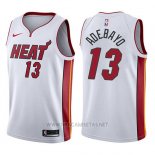 Camiseta Miami Heat Bam Adebayo NO 13 Association 2017-18 Blanco