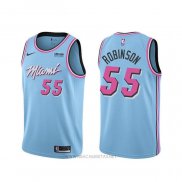 Camiseta Miami Heat Duncan Robinson NO 55 Ciudad Azul