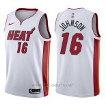 Camiseta Miami Heat James Johnson NO 16 Association 2017-18 Blanco