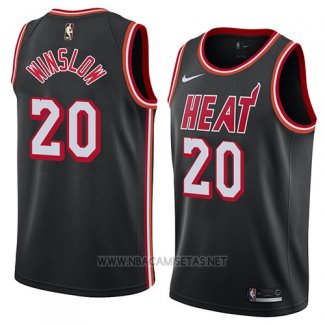 Camiseta Miami Heat Justise Winslow NO 20 Classic 2018 Negro