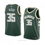 Camiseta Milwaukee Bucks Christian Wood NO 35 Icon 2018 Verde