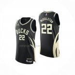 Camiseta Milwaukee Bucks Khris Middleton NO 22 Statement 2025-26 Negro