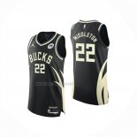 Camiseta Milwaukee Bucks Khris Middleton NO 22 Statement Authentic 2025-26 Negro