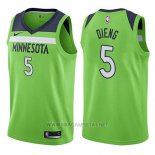 Camiseta Minnesota Timberwolves Gorgui Dieng NO 5 Statement 2017-18 Verde