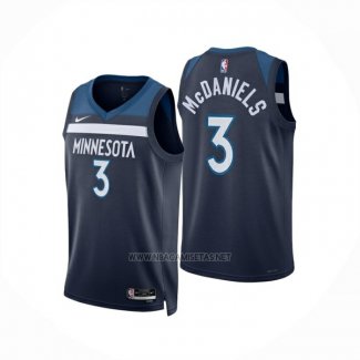 Camiseta Minnesota Timberwolves Jaden McDaniels NO 3 Icon 2024-25 Azul