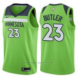 Camiseta Minnesota Timberwolves Jimmy Butler NO 23 Statement 2017-18 Verde