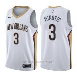 Camiseta New Orleans Pelicans Nikola Mirotic NO 3 Association 2017-18 Blanco