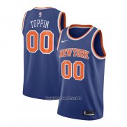 Camiseta New York Knicks Obi Toppin NO 00 Icon 2020-21 Azul