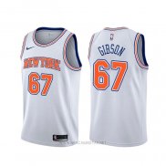 Camiseta New York Knicks Taj Gibson NO 67 Statement Blanco