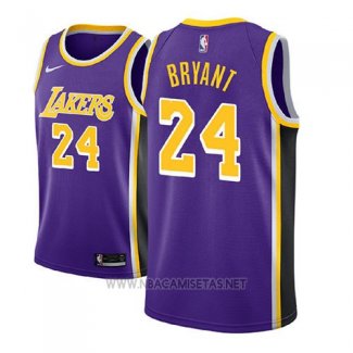 Camiseta Nino Los Angeles Lakers Kobe Bryant NO 24 Statement 2018 Violeta