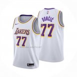 Camiseta Nino Los Angeles Lakers Luka Doncic NO 77 Association 2024-25 Blanco
