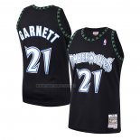 Camiseta Nino Minnesota Timberwolves Kevin Garnett NO 21 Hardwood Classics Throwback 1997-98 Negro