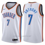 Camiseta Oklahoma City Thunder Carmelo Anthony NO 7 2017-18 Blanco