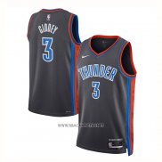 Camiseta Oklahoma City Thunder Josh Giddey NO 3 Ciudad 2022-23 Gris