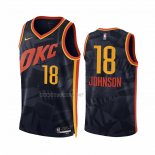Camiseta Oklahoma City Thunder Keyontae Johnson NO 18 Ciudad 2023-24 Negro