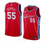 Camiseta Philadelphia 76ers Greg Monroe NO 55 Statement 2018 Rojo