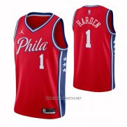 Camiseta Philadelphia 76ers James Harden NO 1 Statement 2020-21 Rojo