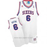 Camiseta Philadelphia 76ers Julius Erving NO 6 Retro Blanco