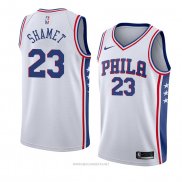 Camiseta Philadelphia 76ers Landry Shamet NO 23 Association 2017-18 Blanco