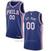 Camiseta Philadelphia 76ers Nike Personalizada 17-18 Azul