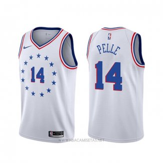 Camiseta Philadelphia 76ers Norvel Pelle NO 14 Earned 2019-20 Blanco