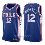 Camiseta Philadelphia 76ers T.j. McConnell NO 12 Swingman Icon 2017-18 Azul
