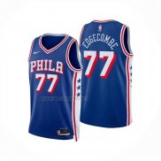Camiseta Philadelphia 76ers V.J. Edgecombe NO 77 Icon 2025-26 Azul