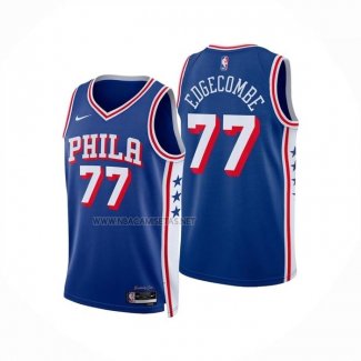 Camiseta Philadelphia 76ers V.J. Edgecombe NO 77 Icon 2025-26 Azul