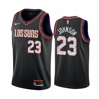 Camiseta Phoenix Suns Cameron Johnson NO 23 Ciudad Negro