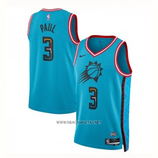 Camiseta Phoenix Suns Chris Paul NO 3 Ciudad 2022-23 Azul