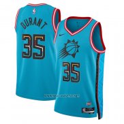 Camiseta Phoenix Suns Kevin Durant NO 35 Ciudad 2022-23 Azul