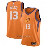 Camiseta Phoenix Suns Steve Nash NO 13 Statement 2021 Naranja