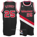 Camiseta Portland Trail Blazers Jerome Kersey NO 25 Retro Negro
