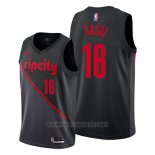 Camiseta Portland Trail Blazers Pau Gasol NO 16 Ciudad 2019 Negro