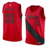 Camiseta Portland Trail Blazers Zach Collins NO 33 Statement 2018 Rojo