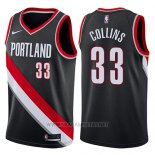 Camiseta Portland Trail Blazers Zach Collins NO 33 Swingman Icon 2017-18 Negro