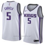 Camiseta Sacramento Kings Bruno Caboclo NO 5 Association 2018 Blanco