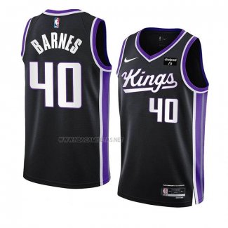 Camiseta Sacramento Kings Harrison Barnes NO 40 Icon 2023-24 Negro