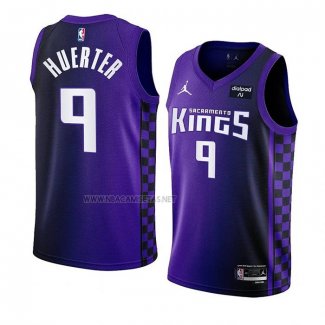 Camiseta Sacramento Kings Kevin Huerter NO 9 Statement 2023-24 Violeta
