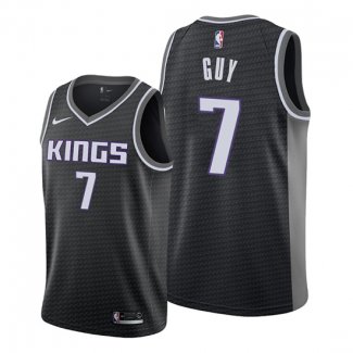 Camiseta Sacramento Kings Kyle Guy NO 7 Statement 2019-20 Negro