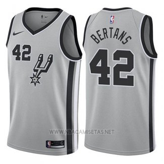 Camiseta San Antonio Spurs Davis Bertans NO 42 Statement 2017-18 Gris