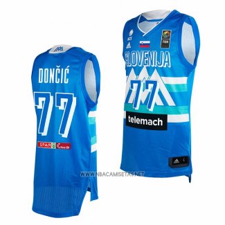 Camiseta Slovenia Luka Doncic NO 77 Tokyo 2021 Azul